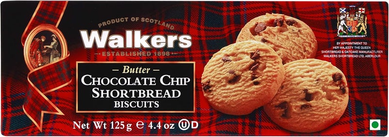 Walker's Walkers Butter Chocolate Chip Shortbread Biscuits - 125g - Image 1